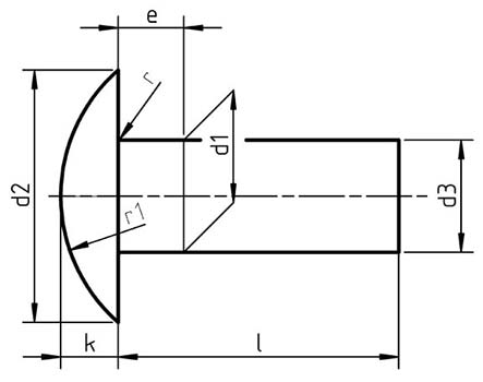 ISO 1051 A Flat round head rivets