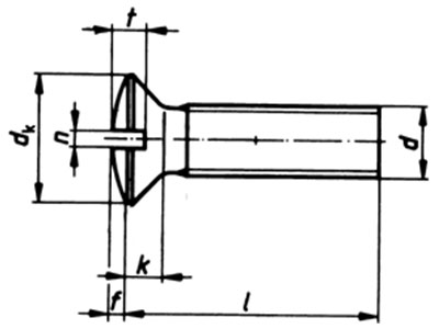 ISO 2010 : Slotted Raised Countersunk Oval Head Screws