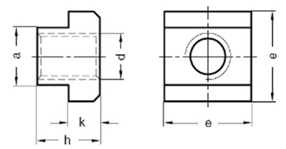 ISO 299 T Nuts for T Slots