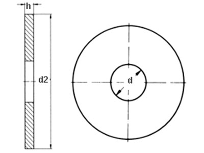 ISO 7094R Washer with Round Hole for Timber