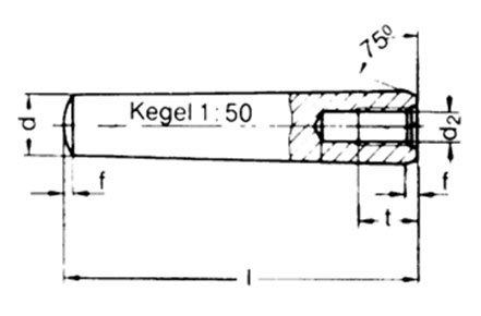 ISO 8736 Taper Pins with Internal Threads