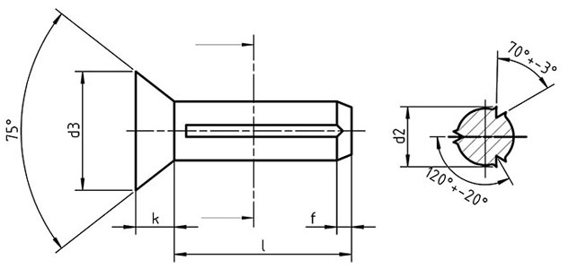 ISO 8747 Countersunk Head Grooved Pin